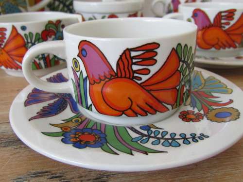 Vintage 16 Piece coffee service from Luxembourg, Villeroy and Boch "Acapulco", excellent condition