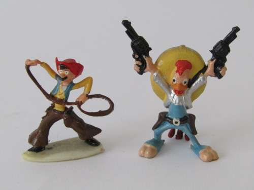 Lot of 2 Disneykins Figurines Marx Toys Hong Kong 1961, Pecos Bill and Panchito
