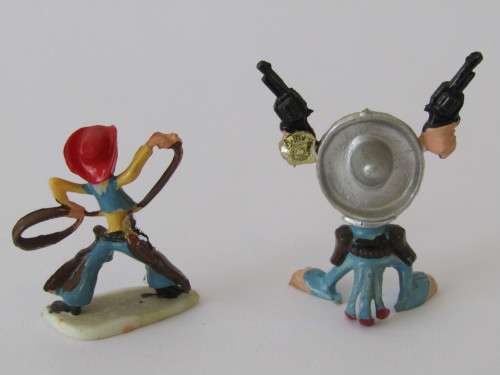 Lot of 2 Disneykins Figurines Marx Toys Hong Kong 1961, Pecos Bill and Panchito