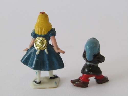 Lot of 2 Disneykins Figurines Marx Toys Hong Kong 1961, Alice and Grumpy