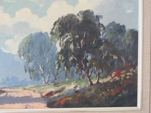 Original L Albertyn landscape, oil on board, SA 1930's, 49cm x 33cm, excellent condition