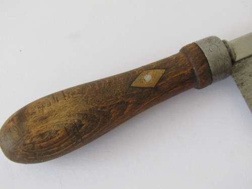 Excellent quality Backsaw with wooden blade cover and brass inlaid wooden handle, 35cm