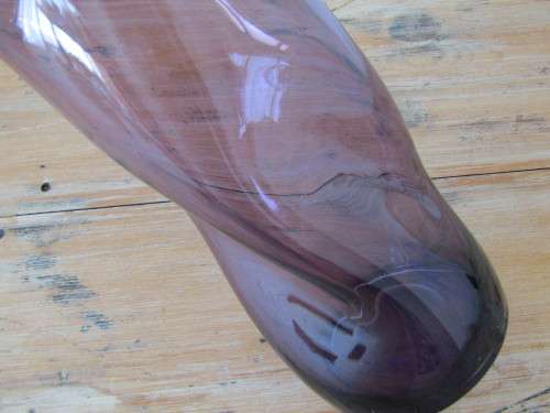 Very large Purple art glass Vase, 40cm tall, prestine condition