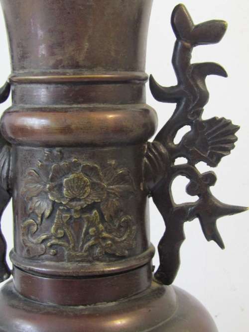 Very old and rare Japanese solid Bronze Vase / Burner in excellent condition, large 30cm tall