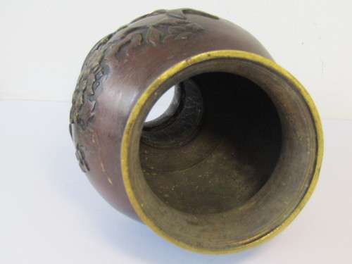 Very old and rare Japanese solid Bronze Vase / Burner in excellent condition, large 30cm tall