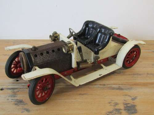 Vintage 1960's rare Mamod Steam Roadster metal toy Car in working condition, England, large 39cm