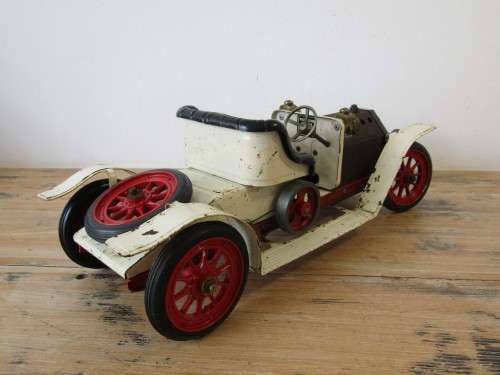 Vintage 1960's rare Mamod Steam Roadster metal toy Car in working condition, England, large 39cm