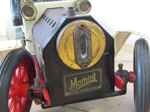 Vintage 1960's rare Mamod Steam Roadster metal toy Car in working condition, England, large 39cm