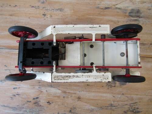 Vintage 1960's rare Mamod Steam Roadster metal toy Car in working condition, England, large 39cm
