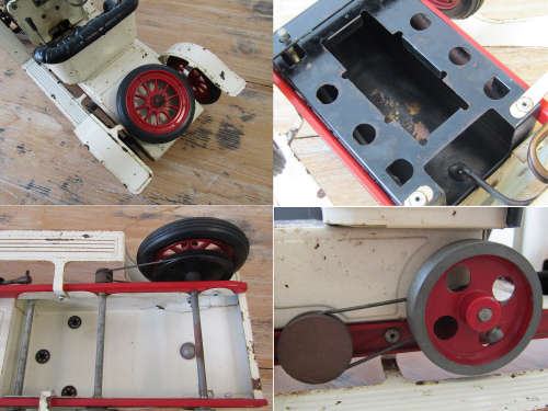 Vintage 1960's rare Mamod Steam Roadster metal toy Car in working condition, England, large 39cm