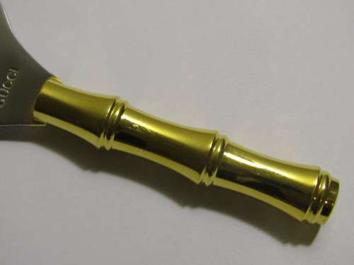 Rare Gucci bottle opener Set 1970's, 2pc Barware, brass handels, 13cm, perfect condition