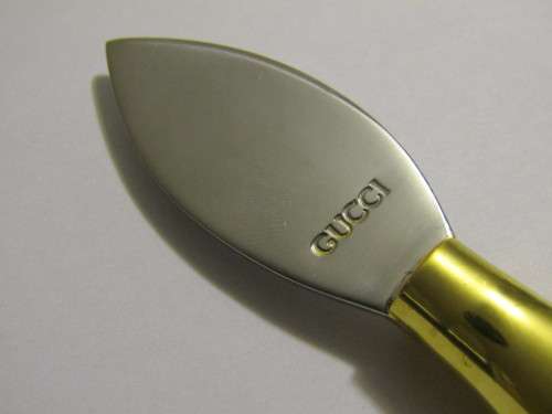 Rare Gucci bottle opener Set 1970's, 2pc Barware, brass handels, 13cm, perfect condition