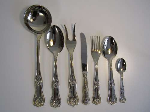 Complete  vintage 51 piece Gold Plated Cutlery set, LBL Italy, A800 EP Zing, serves 12, un-used