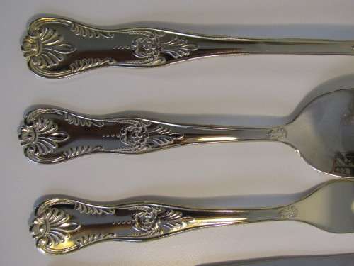 Complete  vintage 51 piece Gold Plated Cutlery set, LBL Italy, A800 EP Zing, serves 12, un-used