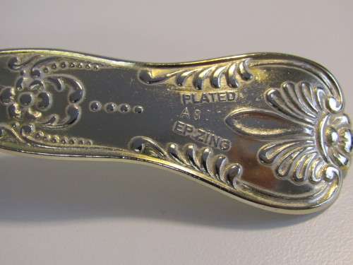 Complete  vintage 51 piece Gold Plated Cutlery set, LBL Italy, A800 EP Zing, serves 12, un-used