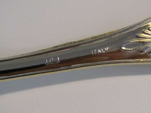 Complete  vintage 51 piece Gold Plated Cutlery set, LBL Italy, A800 EP Zing, serves 12, un-used