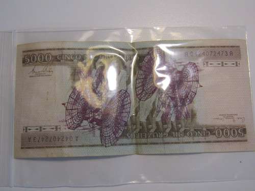 Lot of 4 Brasil Bank Notes, 5000 Cruzeiros *No RESERVE Coins auction Now on at Port no.5*