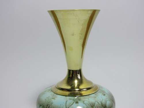 3 Beautiful vintage Delft brass and porcelain Jugs and 1 Ashtray in excellent condition 12cm to 19cm
