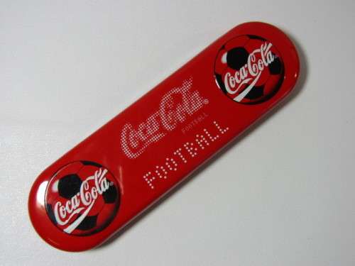 Vintage 1998 Coca Cola Stypen "Football" fountain Pen in metal case and with unused Ink Cartridge