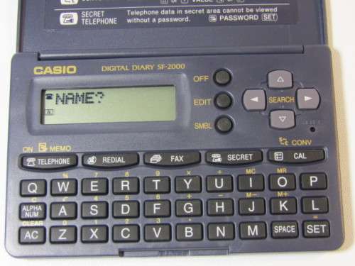 Vintage Casio SF-2000-W Digital Diary, multi function **No reserve auction Now On at Port no.5**