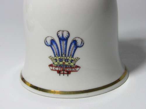 Vintage lot of 2 Royal Commemorative items; Elizabeth the 2nd 1953 Tea Duo, Charles and Diana Bell
