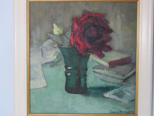 Original Johanna Wassenaar oil on board Painting, Flower Studies, Signed, 26cm x 28cm