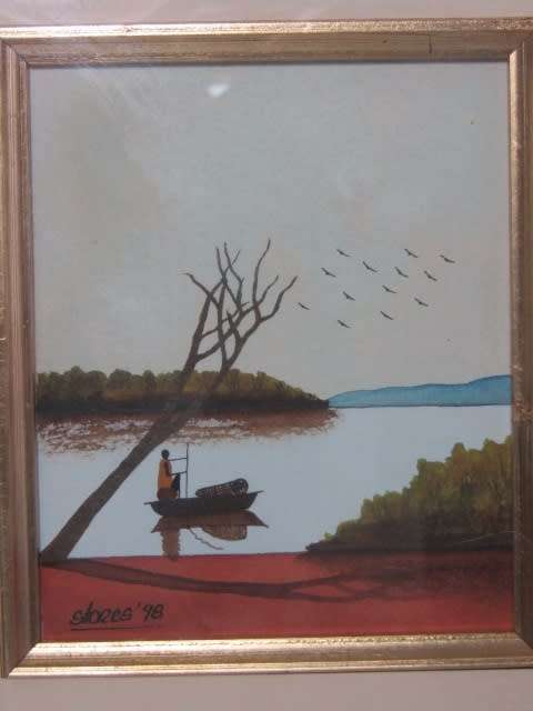 Pair of small Original Watercolour Paintings, signed Stores 1998, frame and glass, 10cm x 12cm