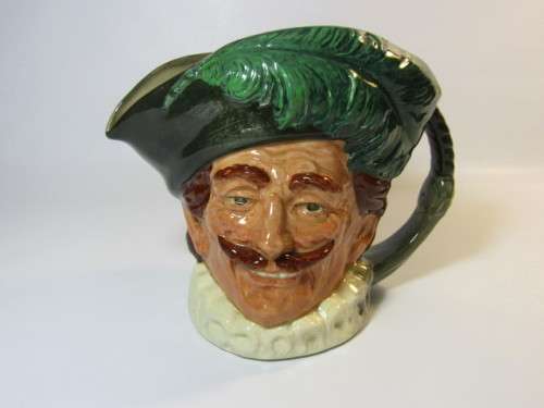 Vintage Royal Doulton Large Character Jug, The Cavalier, 16cm, ristine condition