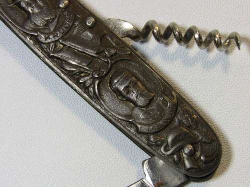 Vintage Paul Kruger pocket Knife, Kruger and De Wet, Transvaal and Orange Free State, excellent, 9cm