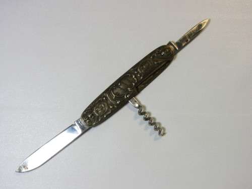 Vintage Paul Kruger pocket Knife, Kruger and De Wet, Transvaal and Orange Free State, excellent, 9cm
