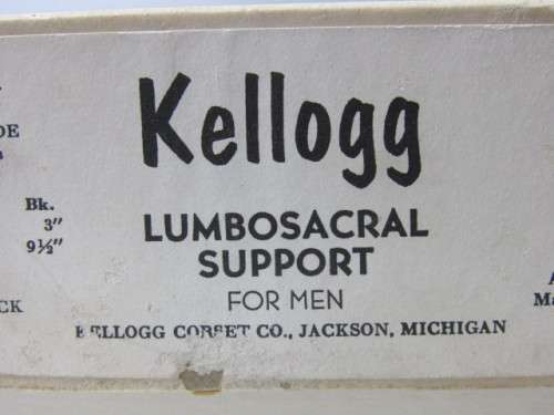 Vintage Kellogg Corset, Mens corrective Girdie, mint in box and unused.