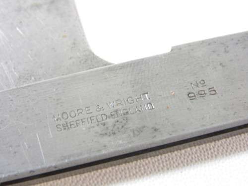 Vintage Moore and Wright No.995 Vinier Bevel Protractor in original Case, seems complete and working