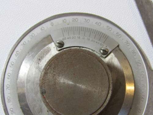 Vintage Moore and Wright No.995 Vinier Bevel Protractor in original Case, seems complete and working