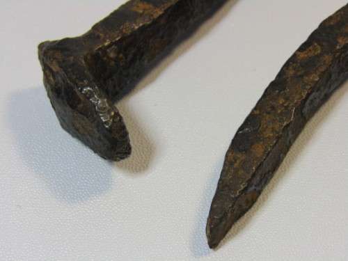 Lot of two old Railway Sleeper Nails, 8.5cm long