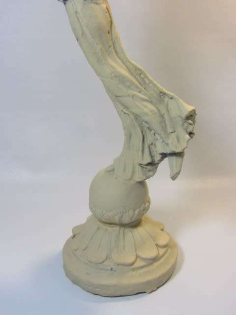 Vintage large solid Cast Iron Candle Holder, Angel wings , 3.6kg, 41cm