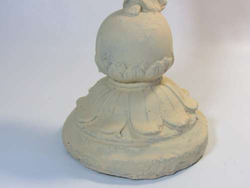Vintage large solid Cast Iron Candle Holder, Angel wings , 3.6kg, 41cm