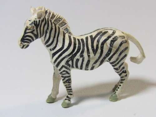 Vintage lot of 6 original 1970's and 80's rubber Figurines "Wild Animals", 6cm to 10cm long