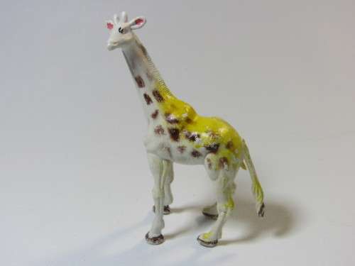 Vintage lot of 6 original 1970's and 80's rubber Figurines "Wild Animals", 6cm to 10cm long