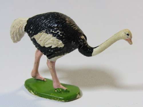 Vintage lot of 6 original 1970's and 80's rubber Figurines "Wild Animals", 6cm to 10cm long