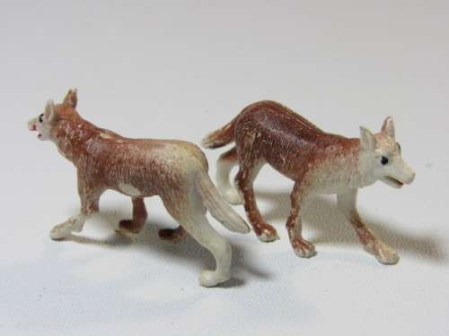 Vintage lot of 14 original 1970's and 80's rubber Figurines "Wild Animals", 4cm to 5cm long