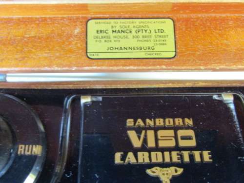 Vintage 1940's portable ECG Medical Machine, Viso Sanborn Cardiette, USA, 39cm x 28cm x 28cm, 13kg