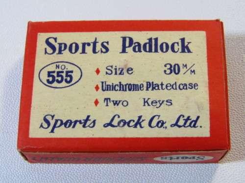 Vintage Sport Champion Padlock with 2 Keys, No.555, Mint in Box  *Others available at Port no.5*