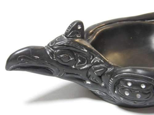 Vintage lot of 3 decorative items, Vanstone Bird Bowl. Dolphin sculpture and Continental Plaque