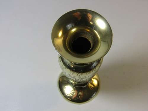 Vintage set of 2 solid brass Vases in excellent condition, 15cm tall