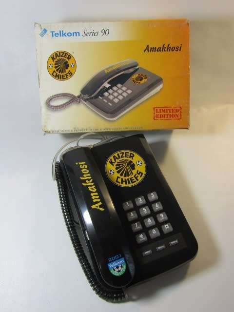 Vintage 2001 Telkom series 90 limited edition land line Phone "Kaizer Chiefs", Mint and working