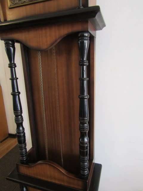 Vintage German made Grandfather clock, 1,92m, brass Dial **No reserve auction Now On at Port no.5**