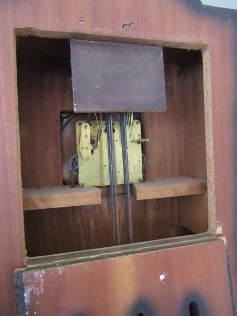 Vintage German made Grandfather clock, 1,92m, brass Dial **No reserve auction Now On at Port no.5**