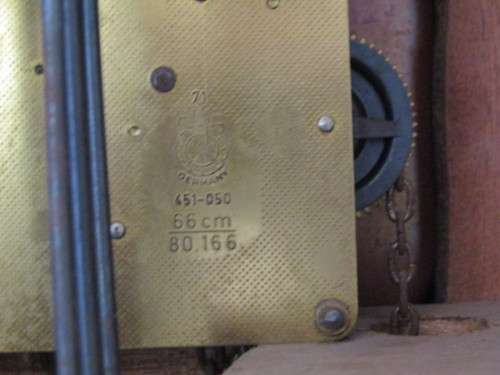 Vintage German made Grandfather clock, 1,92m, brass Dial **No reserve auction Now On at Port no.5**