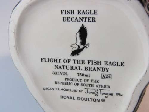 Vintage 1984 Royal Doulton Decanter "Fish Eagle" in box, 26.5cm, excellent condition but empty