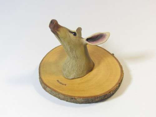 Lot of 2 limited African Heads and Tails Sculptures by Tony Fredriksson, Aardvark and Red Duiker